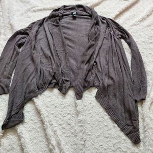 H&M Brown Cozy Casual Open front cardigan Comfy Relaxed Fit Slouchy